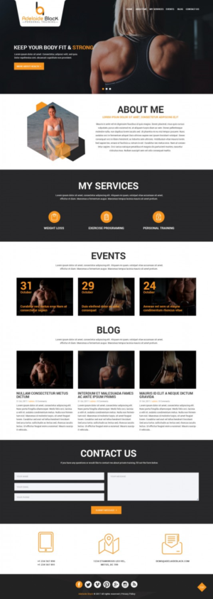 One Page Website for Personal Trainer in London | Web-Design von pentaxial