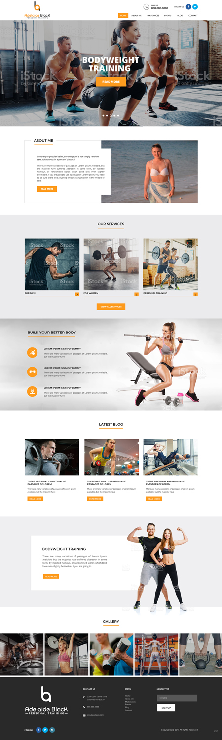 Web Design by pb for Adelaide Black Personal Training | Design #16490240