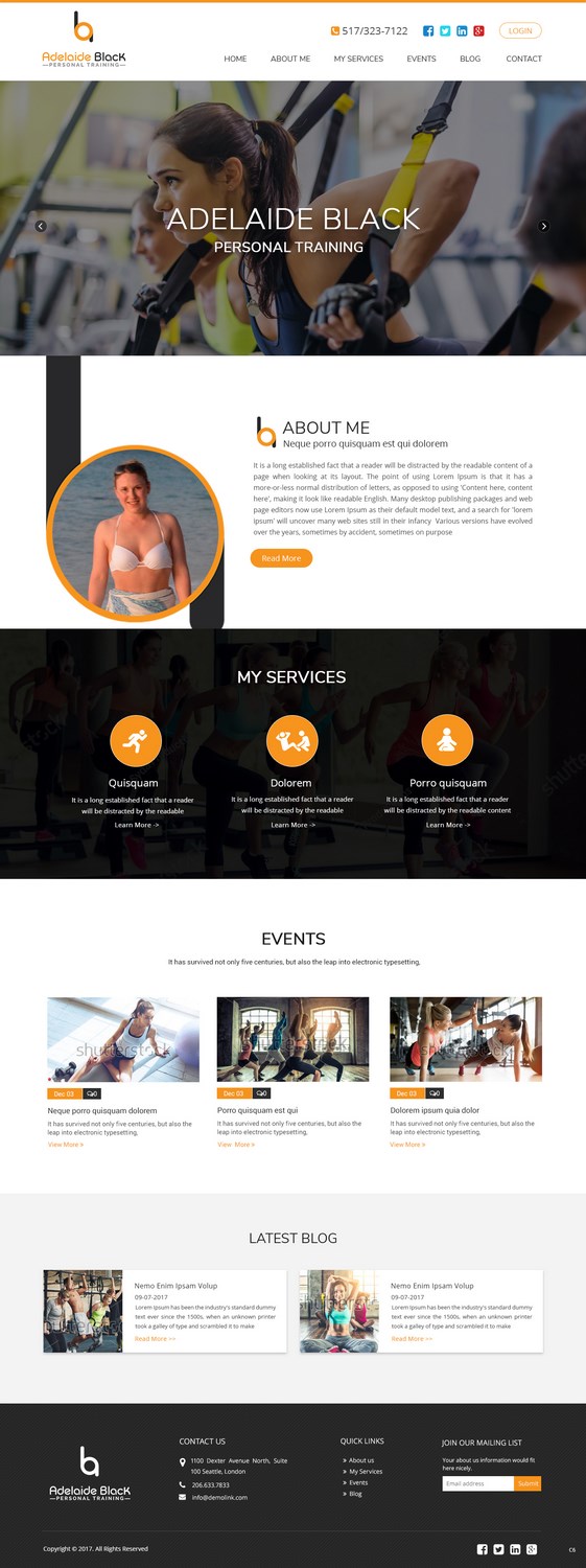 Web Design by pb for Adelaide Black Personal Training | Design #16500232