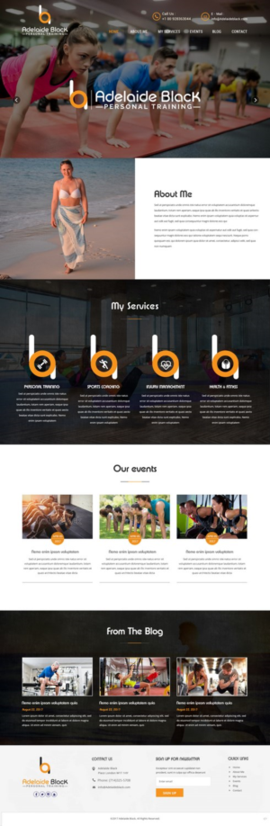 Web Design by pb for Adelaide Black Personal Training | Design: #16786021