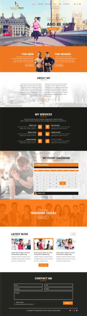 Web-Design von CreativeIyke für Adelaide Black Personal Training | Design #16501053