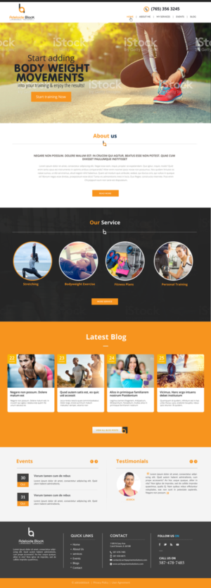Web Design par chandrayaan.creative pour Adelaide Black Personal Training | Design : #16614551