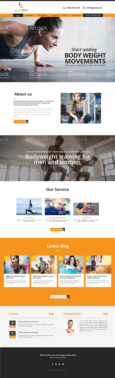 Web Design par chandrayaan.creative pour Adelaide Black Personal Training | Design #16615783
