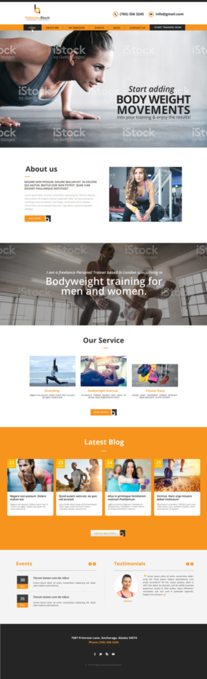 Web Design par chandrayaan.creative pour Adelaide Black Personal Training | Design : #16615783