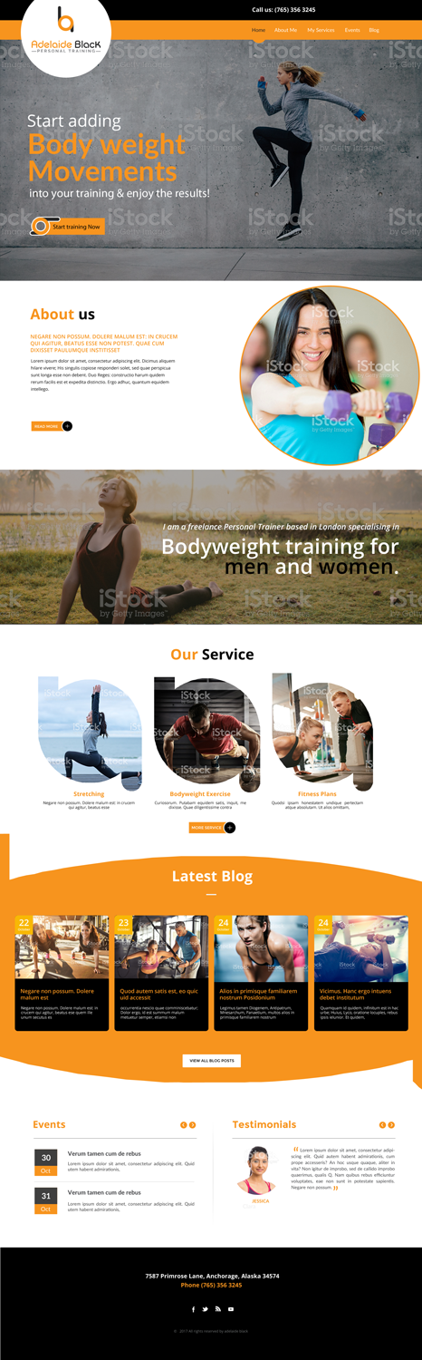 Web Design by chandrayaan.creative for Adelaide Black Personal Training | Design #16661876