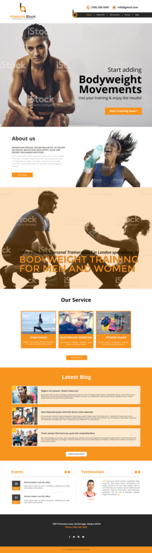 Web Design by chandrayaan.creative for Adelaide Black Personal Training | Design: #16682198