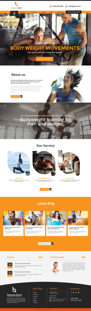 Web Design by chandrayaan.creative for Adelaide Black Personal Training | Design: #16683182