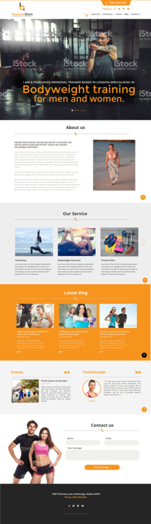 One Page Website for Personal Trainer in London | Web-Design von chandrayaan.creative