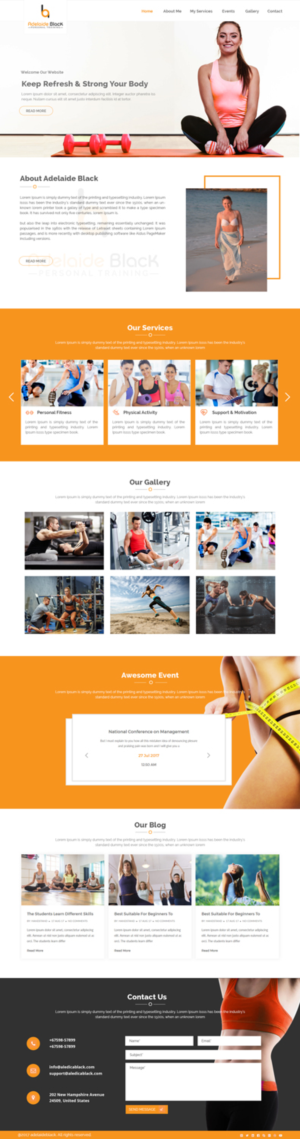 Web-Design von Xclusive Designers für Adelaide Black Personal Training | Design #16622586