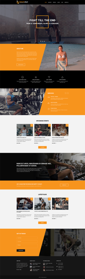 One Page Website for Personal Trainer in London | Web-Design von NineTwoEleven Media