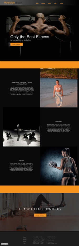 Web Design par thewebgenie pour Adelaide Black Personal Training | Design : #16549867