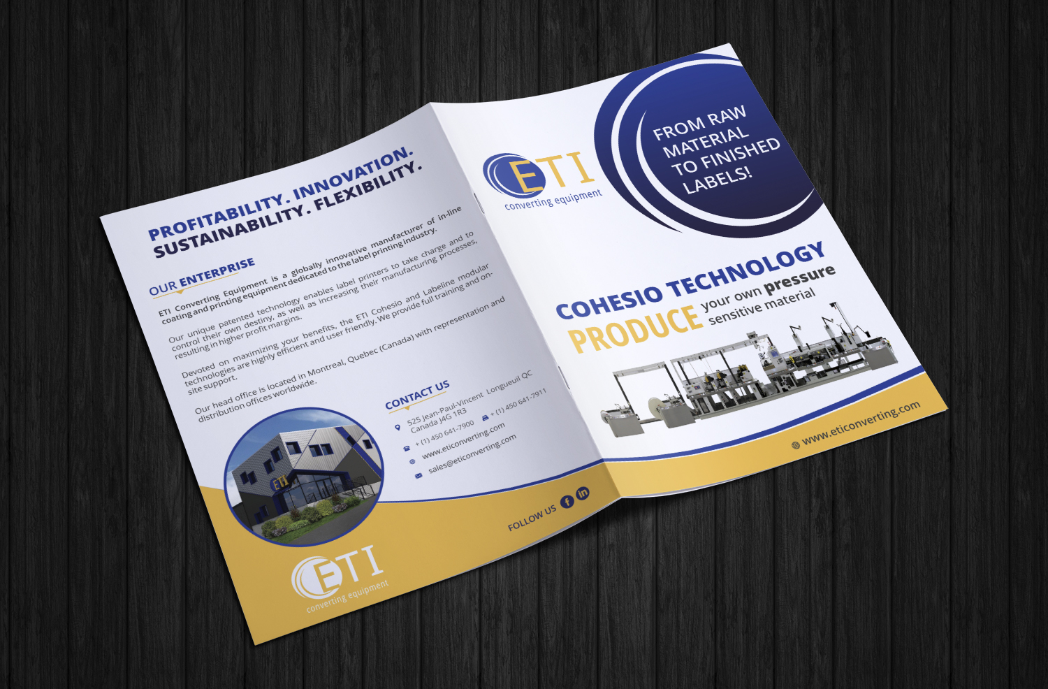 Brochure Design by ecorokerz for ETI Converting | Design #16518158