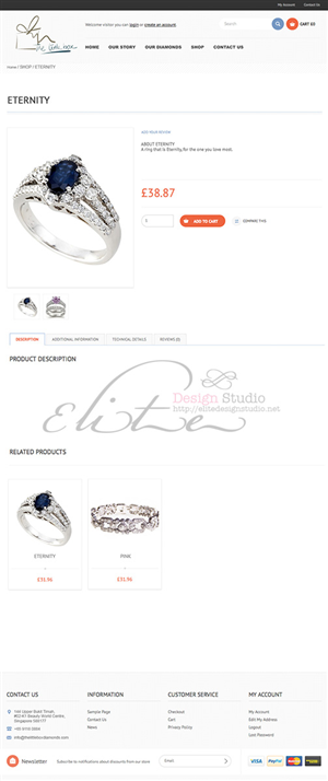 Wordpress Design by Caroloh for The Little Box Diamonds | Design: #2738359