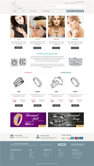Wordpress Design by Mayank Patel for The Little Box Diamonds | Design #2737569