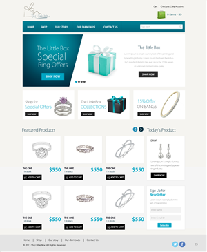Wordpress Design by pb for The Little Box Diamonds | Design: #2711178