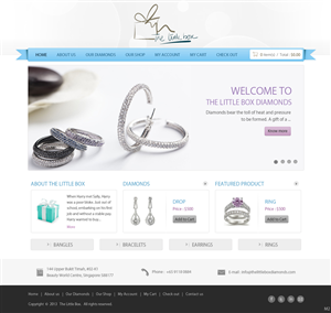 Wordpress Design by pb for The Little Box Diamonds | Design: #2711184