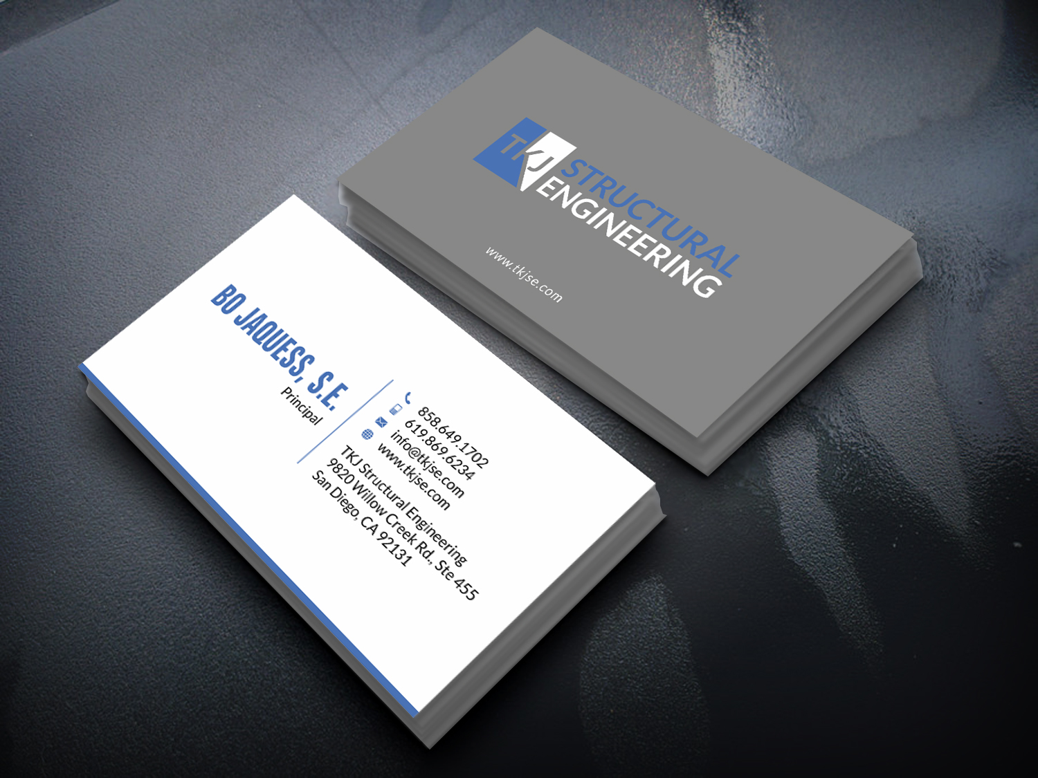 Business Card Design by SKYdesign for TKJ Structural Engineering | Design #16497211