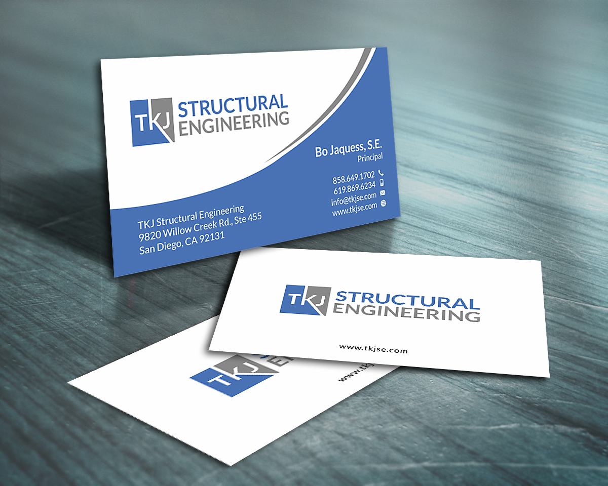 Business Card Design by SKYdesign for TKJ Structural Engineering | Design #16497218
