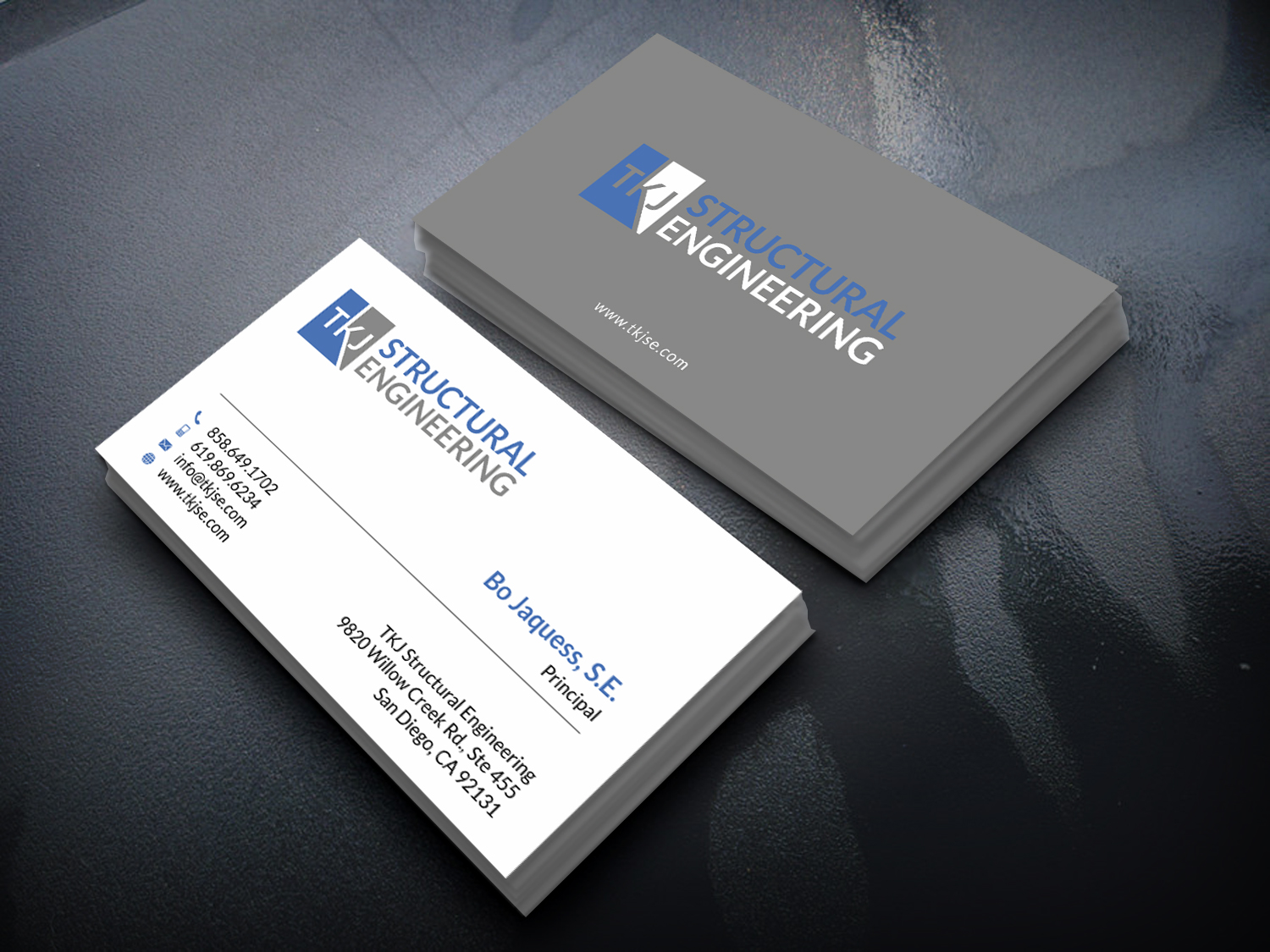 Business Card Design by SKYdesign for TKJ Structural Engineering | Design #16497219