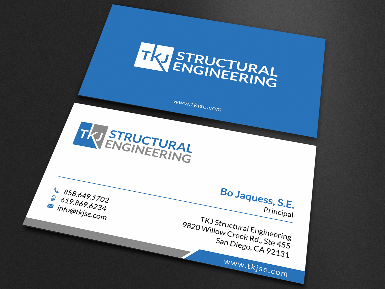 Business Card Design by SKYdesign for TKJ Structural Engineering | Design #16497225