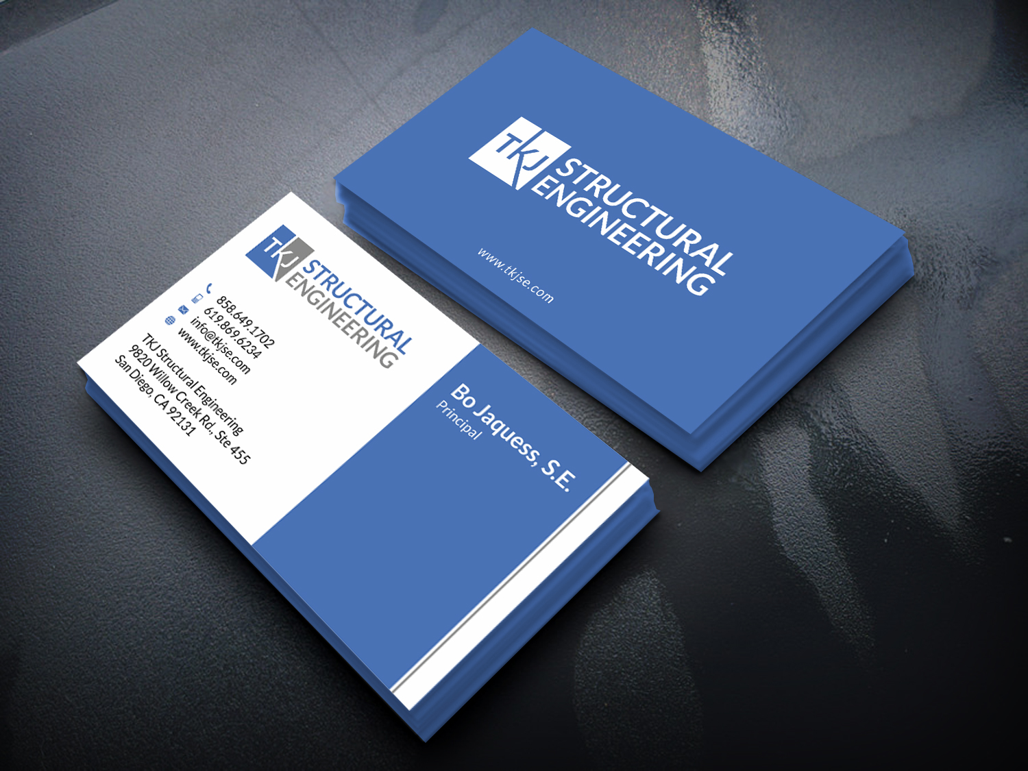 Business Card Design by SKYdesign for TKJ Structural Engineering | Design #16497226