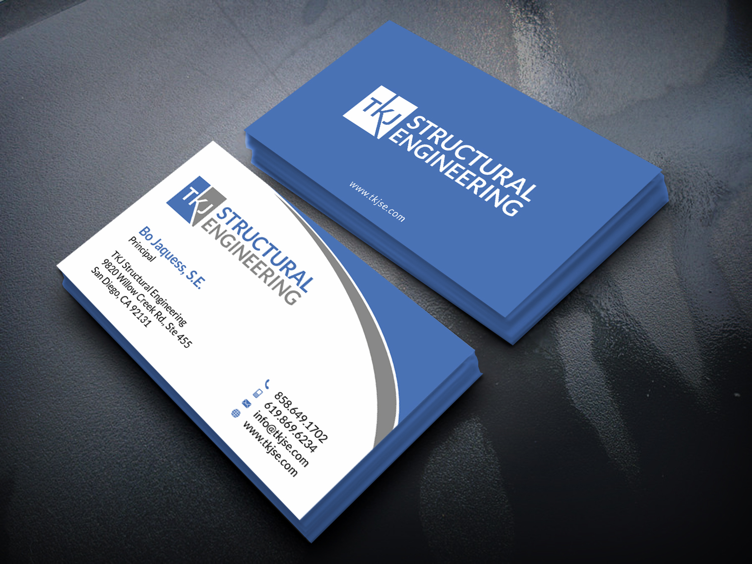 Business Card Design by SKYdesign for TKJ Structural Engineering | Design #16497227