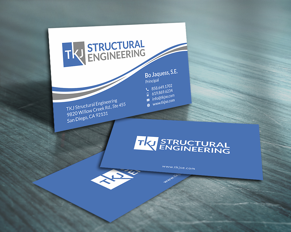 Business Card Design by SKYdesign for TKJ Structural Engineering | Design #16497228