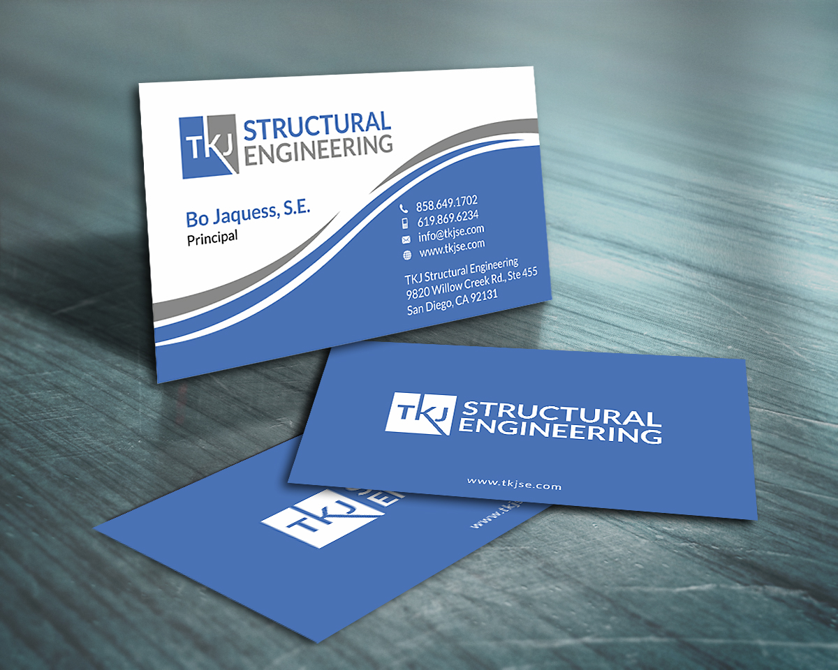 Business Card Design by SKYdesign for TKJ Structural Engineering | Design #16497229