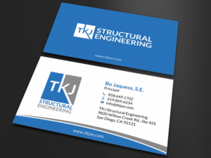 Business Card Design by SKYdesign for TKJ Structural Engineering | Design: #16497231