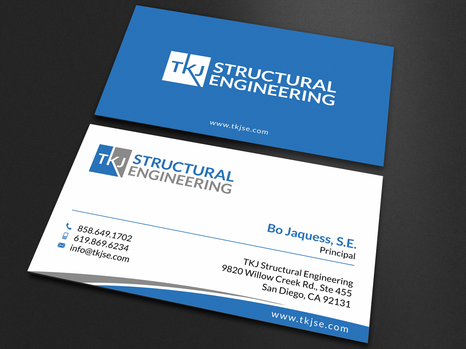 Business Card Design by SKYdesign for TKJ Structural Engineering | Design #16497235