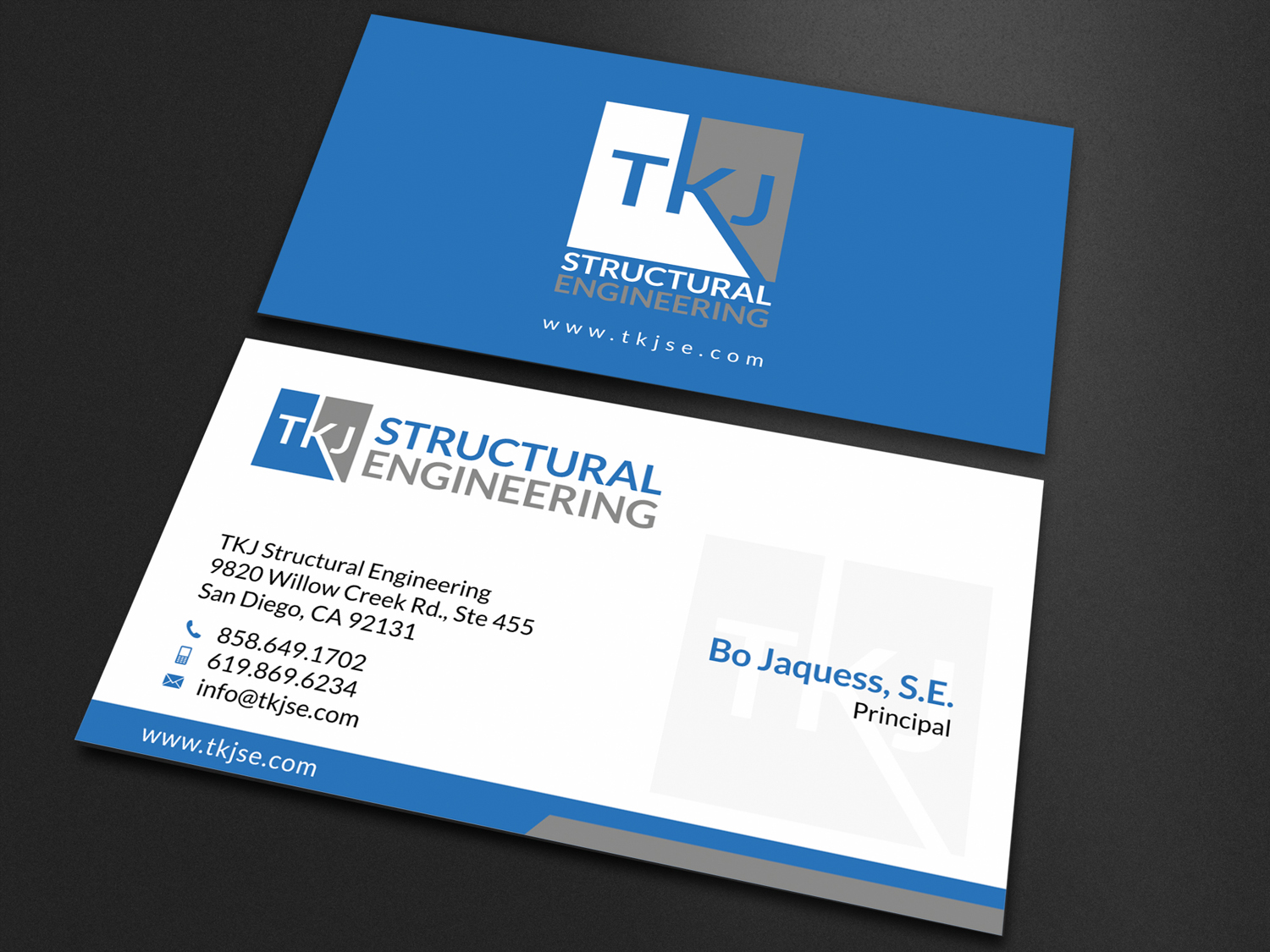 Business Card Design by SKYdesign for TKJ Structural Engineering | Design #16497236