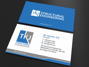 Business Card Design by SKYdesign for TKJ Structural Engineering | Design: #16497237