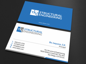 Business Card Design by SKYdesign for TKJ Structural Engineering | Design: #16497240