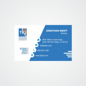 Business Card Design by sunny for TKJ Structural Engineering | Design: #16524005
