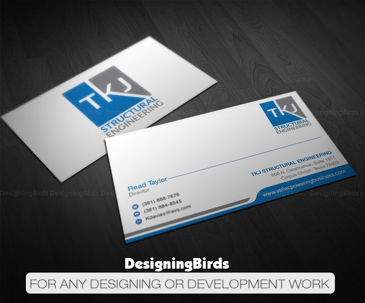 Visitenkarten-Design von Designing Birds für TKJ Structural Engineering | Design #16495410
