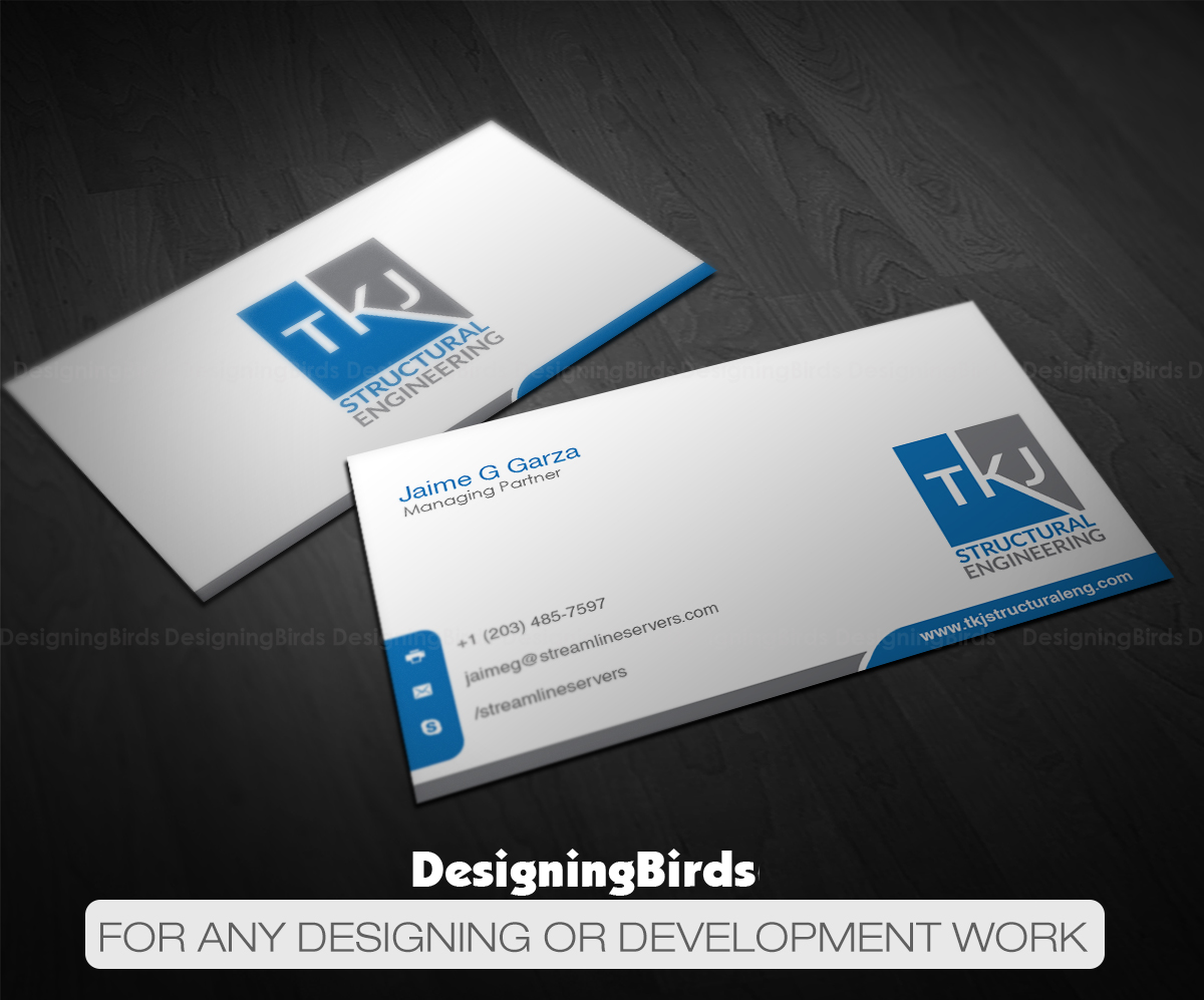 Visitenkarten-Design von Designing Birds für TKJ Structural Engineering | Design #16498111