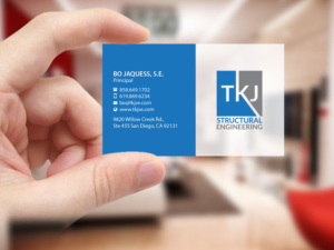 Visitenkarten-Design von Creations Box 2015 für TKJ Structural Engineering | Design: #16496152
