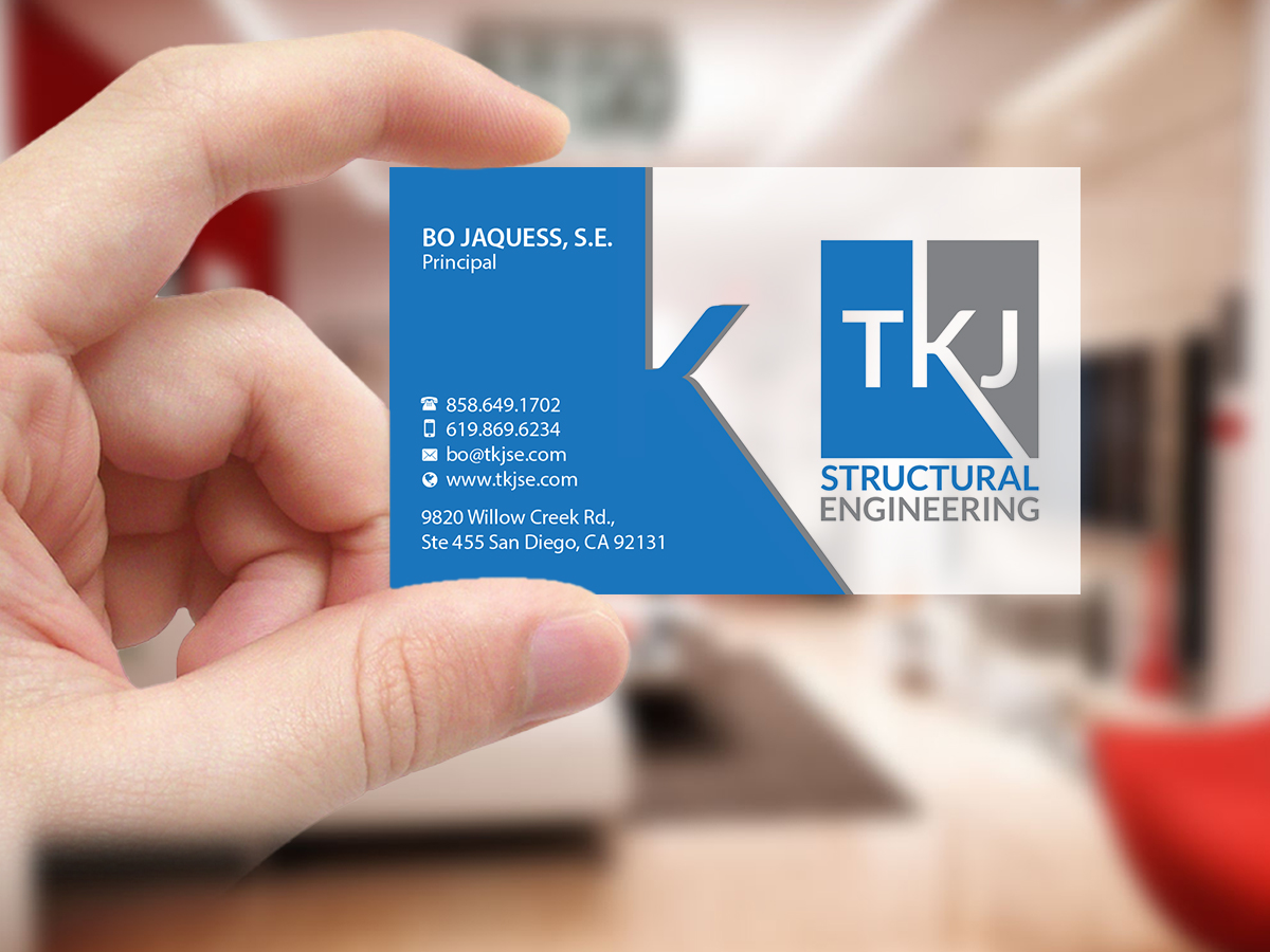 Visitenkarten-Design von Creations Box 2015 für TKJ Structural Engineering | Design #16496154