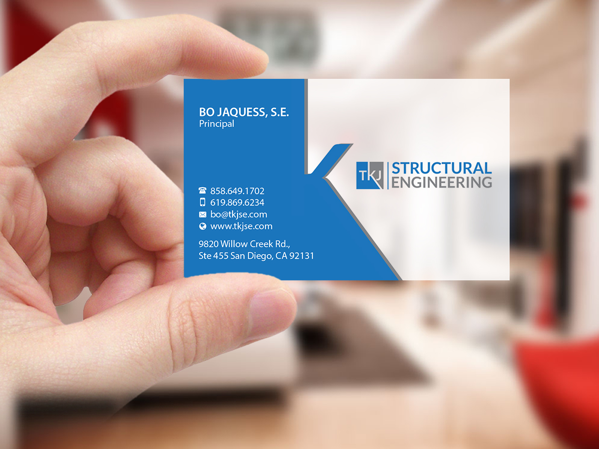 Visitenkarten-Design von Creations Box 2015 für TKJ Structural Engineering | Design #16496173