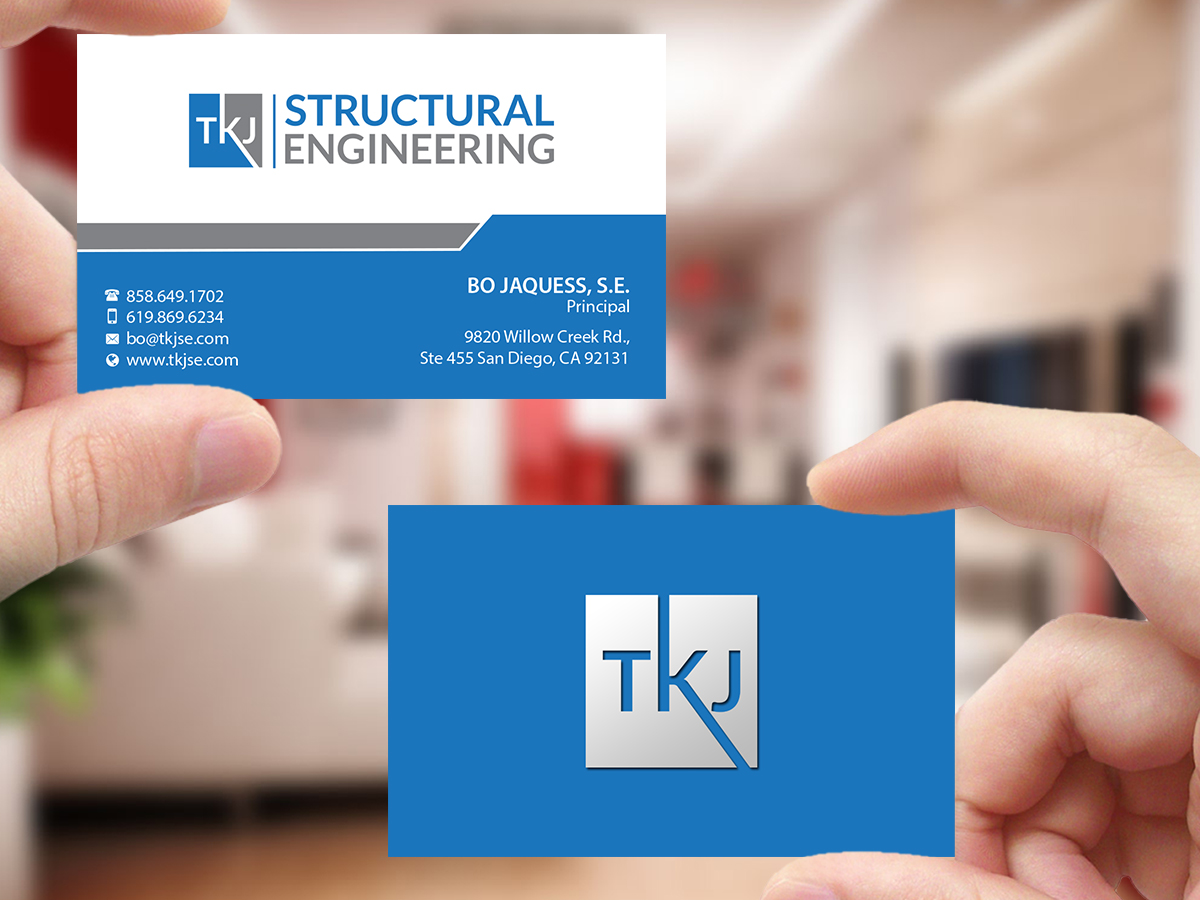 Business Card Design by Creations Box 2015 for TKJ Structural Engineering | Design #16496178