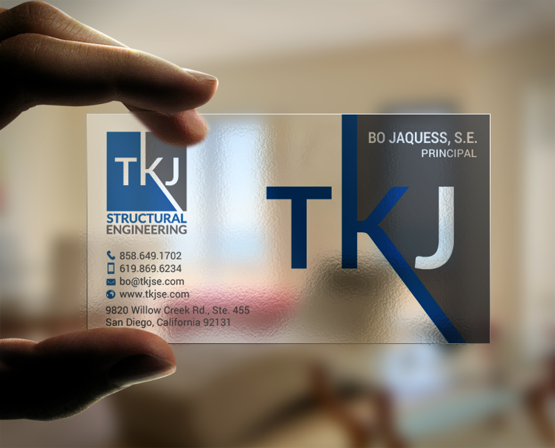 Visitenkarten-Design von chandrayaan.creative für TKJ Structural Engineering | Design #16555224