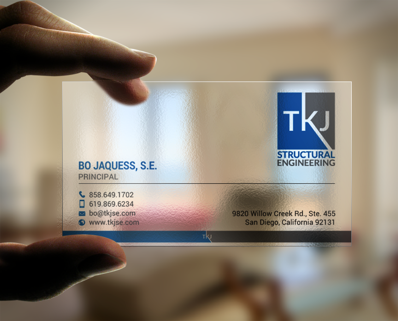 Visitenkarten-Design von chandrayaan.creative für TKJ Structural Engineering | Design #16555226