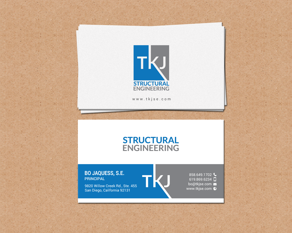 Visitenkarten-Design von chandrayaan.creative für TKJ Structural Engineering | Design #16555304