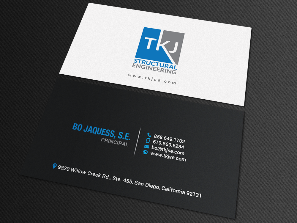 Business Card Design by chandrayaan.creative for TKJ Structural Engineering | Design #16572115