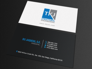 Business Card Design by chandrayaan.creative for TKJ Structural Engineering | Design: #16572115
