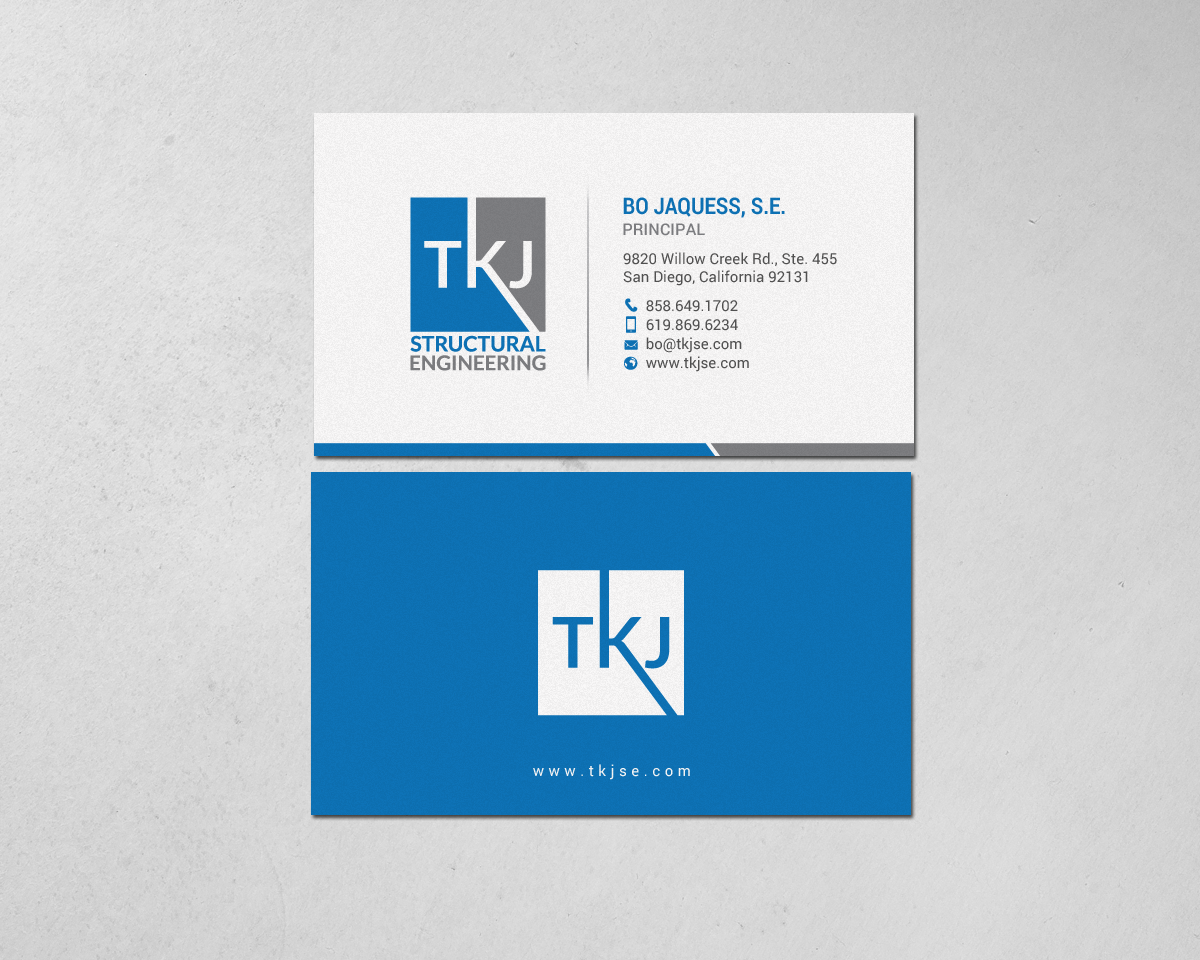 Visitenkarten-Design von chandrayaan.creative für TKJ Structural Engineering | Design #16572258