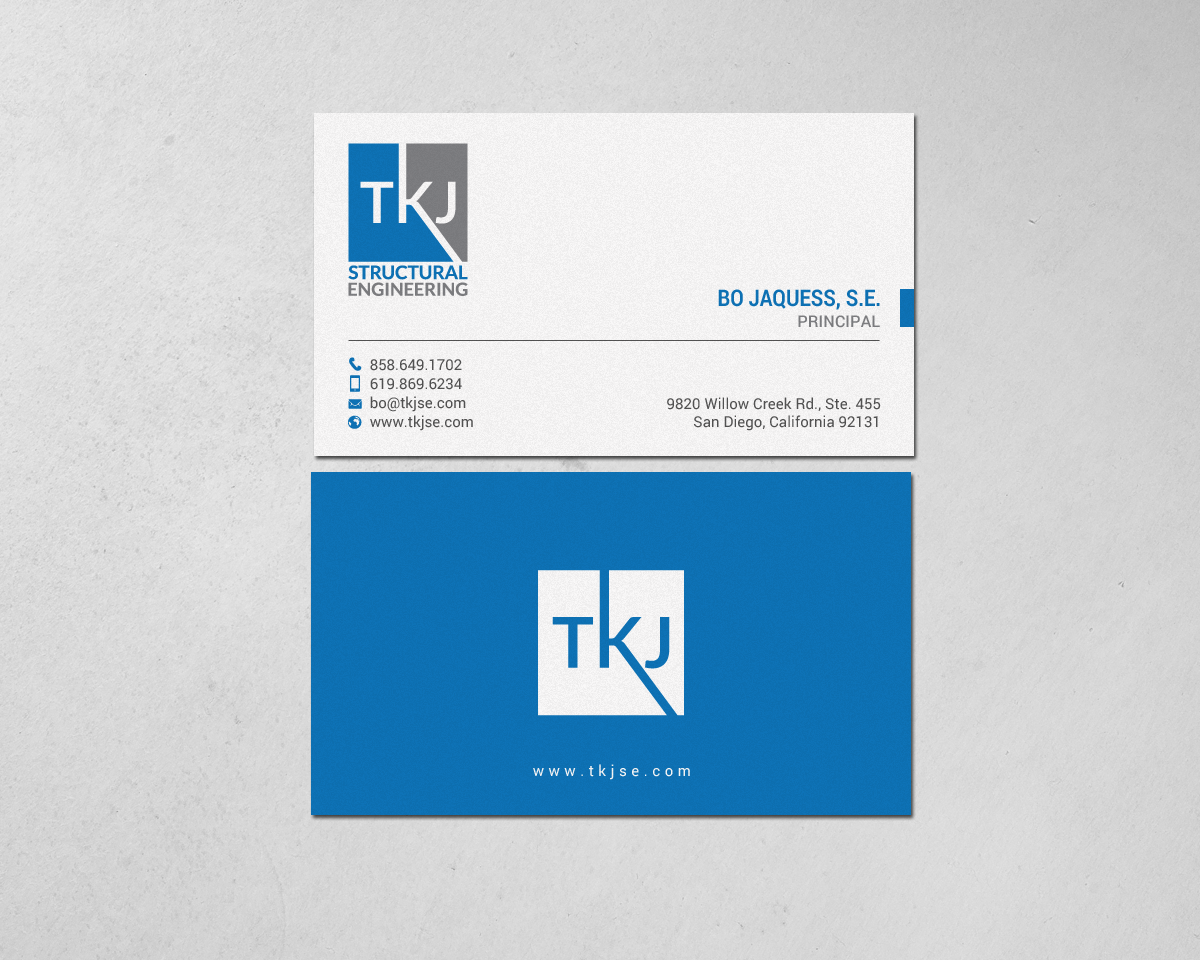 Visitenkarten-Design von chandrayaan.creative für TKJ Structural Engineering | Design #16572260