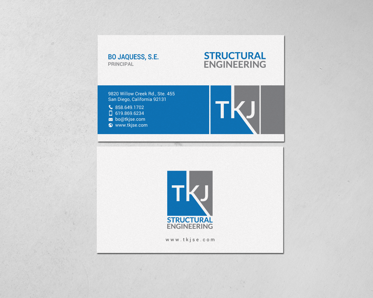 Visitenkarten-Design von chandrayaan.creative für TKJ Structural Engineering | Design #16572359