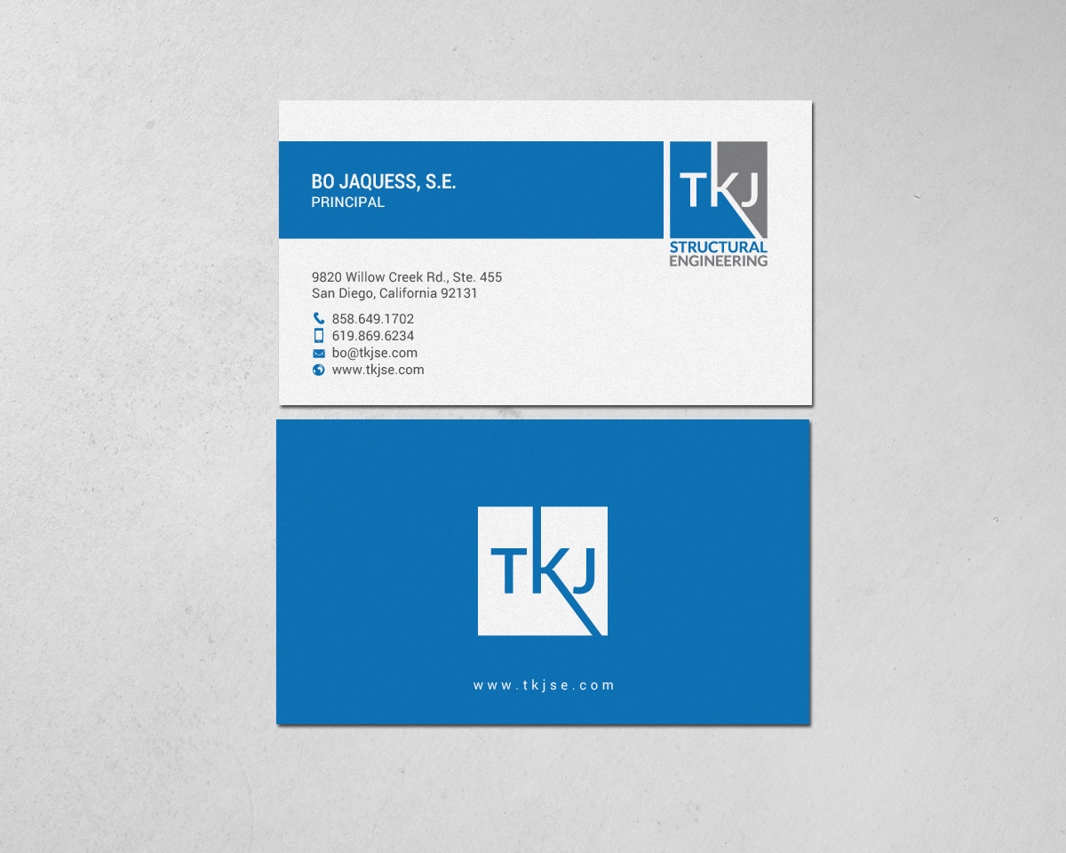 Visitenkarten-Design von chandrayaan.creative für TKJ Structural Engineering | Design #16572362