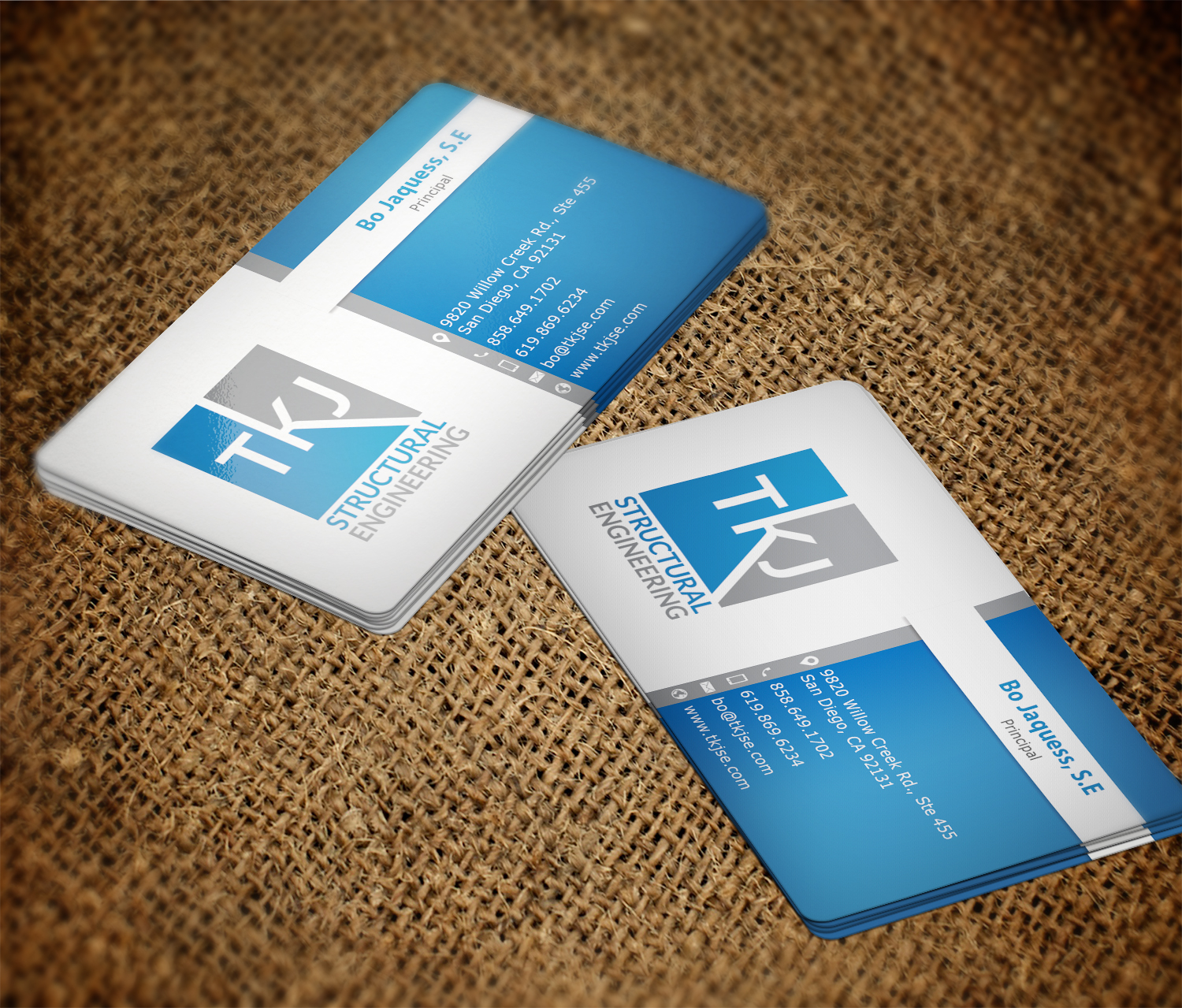 Business Card Design by Imagine Box for TKJ Structural Engineering | Design #16553875